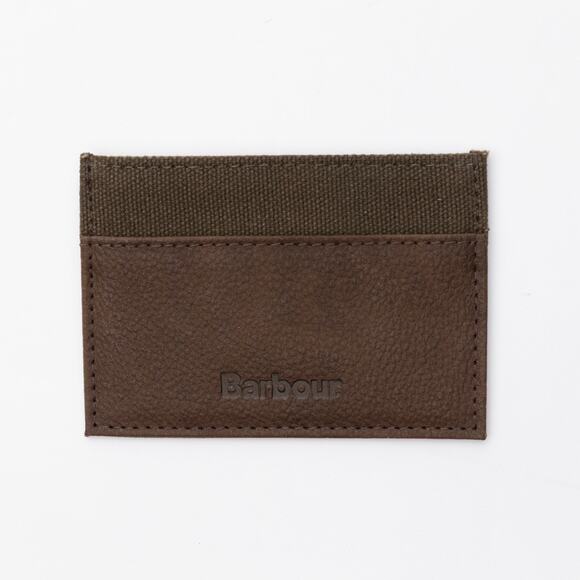 Barbour Men Padbury Leather Card Holder Dk Brown - Picture 1 of 6